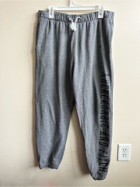 Vintage Mens Abercrombie And Fitch Grey Sweatpants Joggers XL